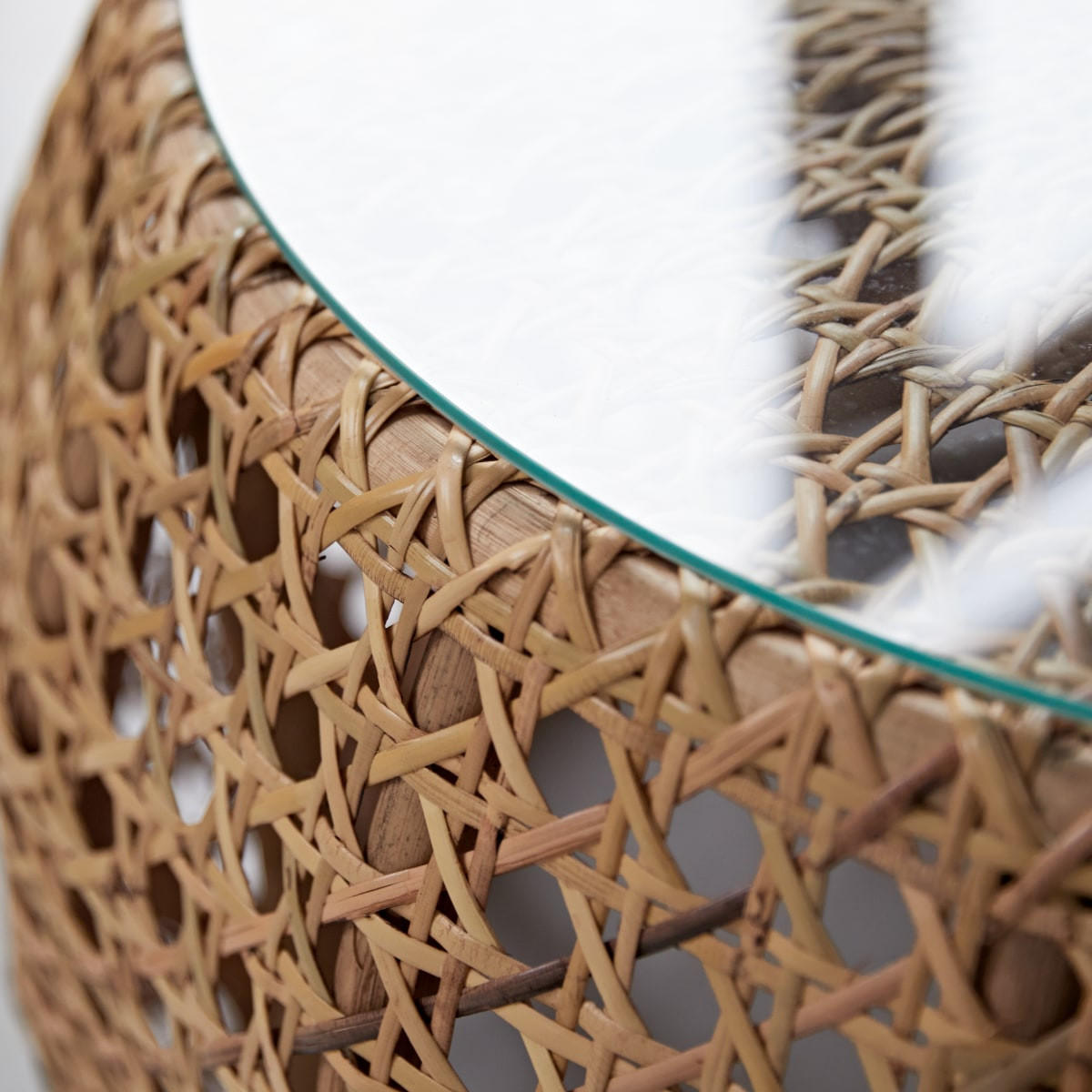 COUCHTISCH Esther Natur aus Rattan - Naturfarben, Naturmaterialien (80/80/40cm) - Tikamoon