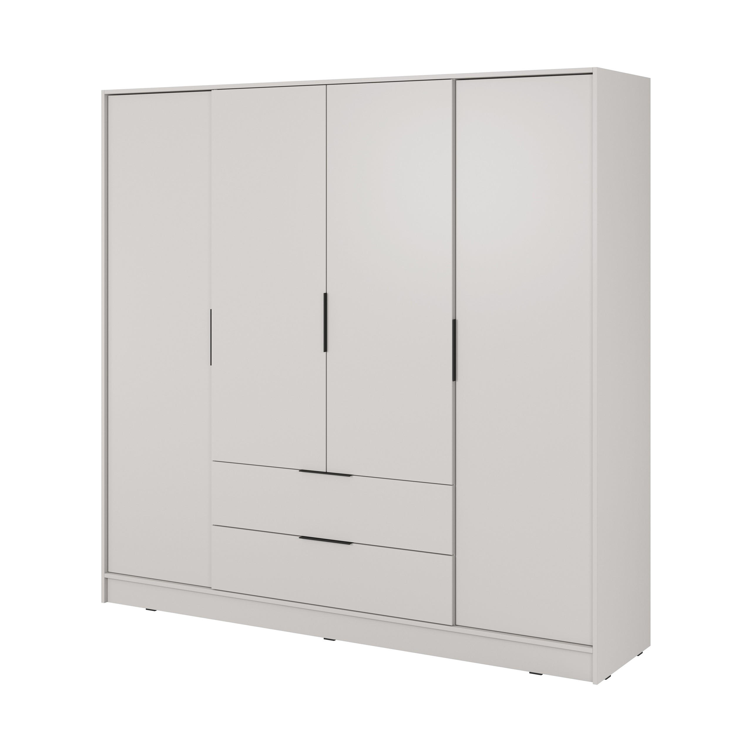 DREHTÜRENSCHRANK CATERINA 206/200/51 cm 4-türig Kaschmir - Kaschmir, Holzwerkstoff (206/200/51cm) - MASSENO