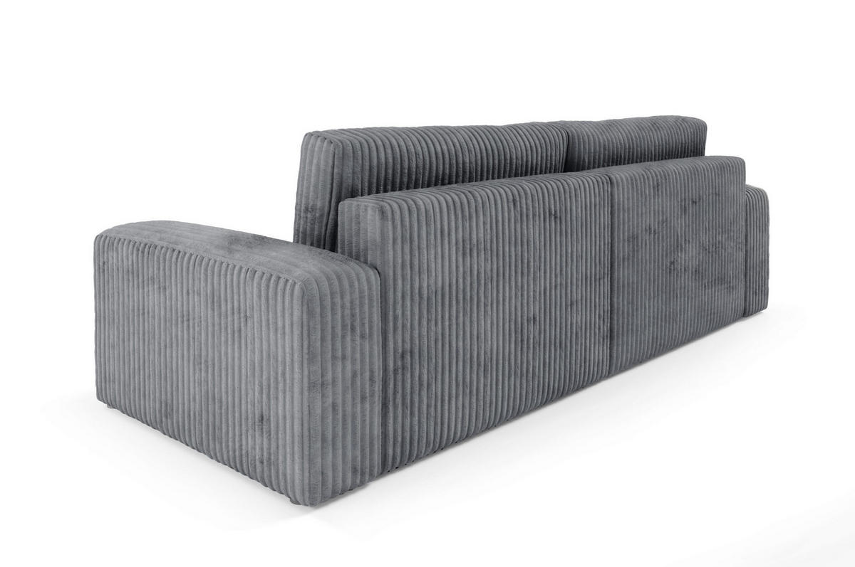 SCHLAFSOFA 4-Sitzer Cord Grau - Grau, Textil (244/70/102cm) - Furnisell