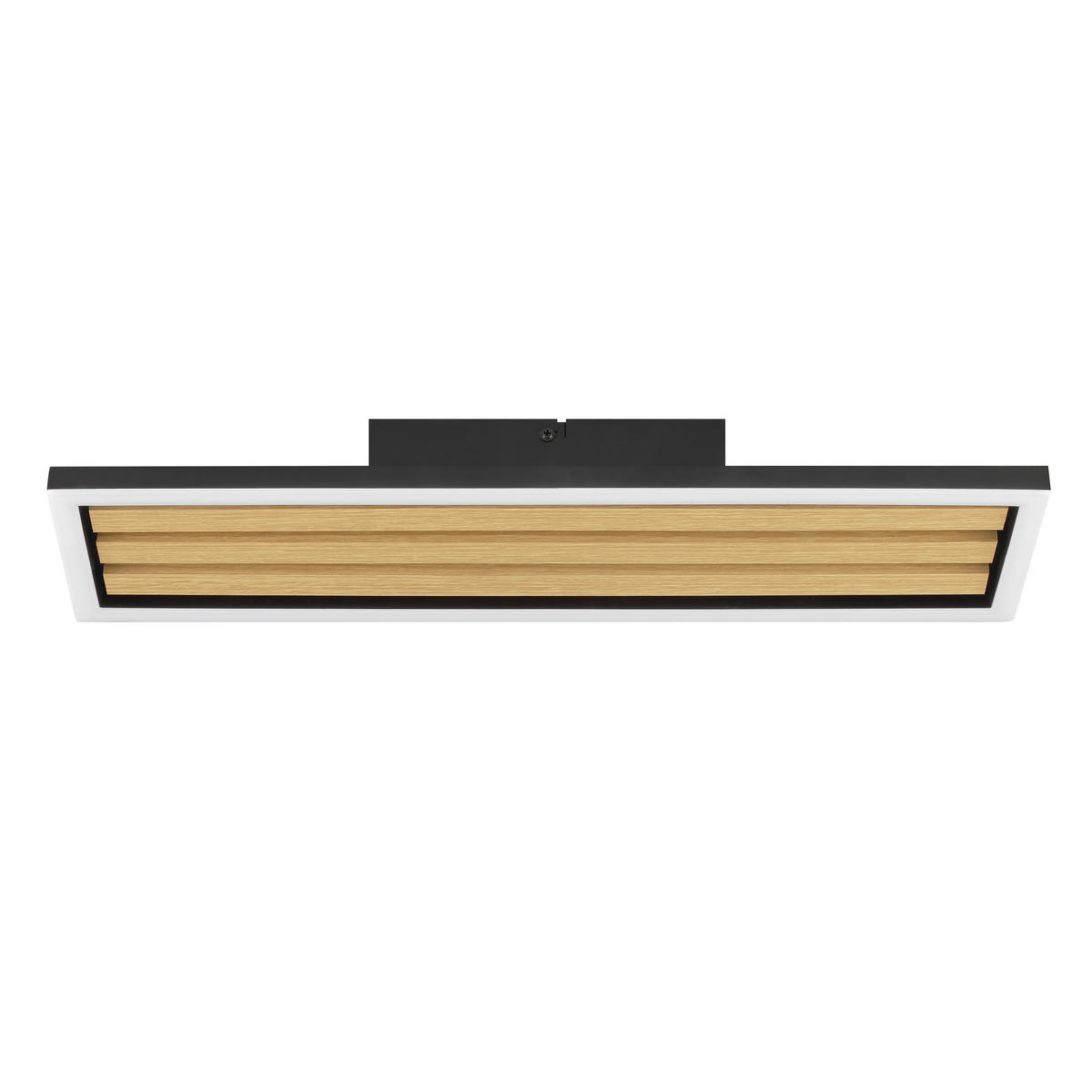 LED DECKENLEUCHTE Calma Schwarz/Holz 16/55/5 cm - Multicolor, Holz (16/55/5cm) - Brilliant
