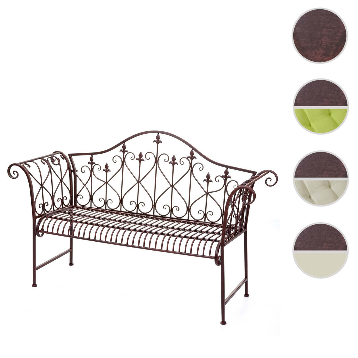 GARTENBANK 93x148x50cm 2-Sitzer Braun - Braun, Metall (148/93/50cm) - PROREGAL