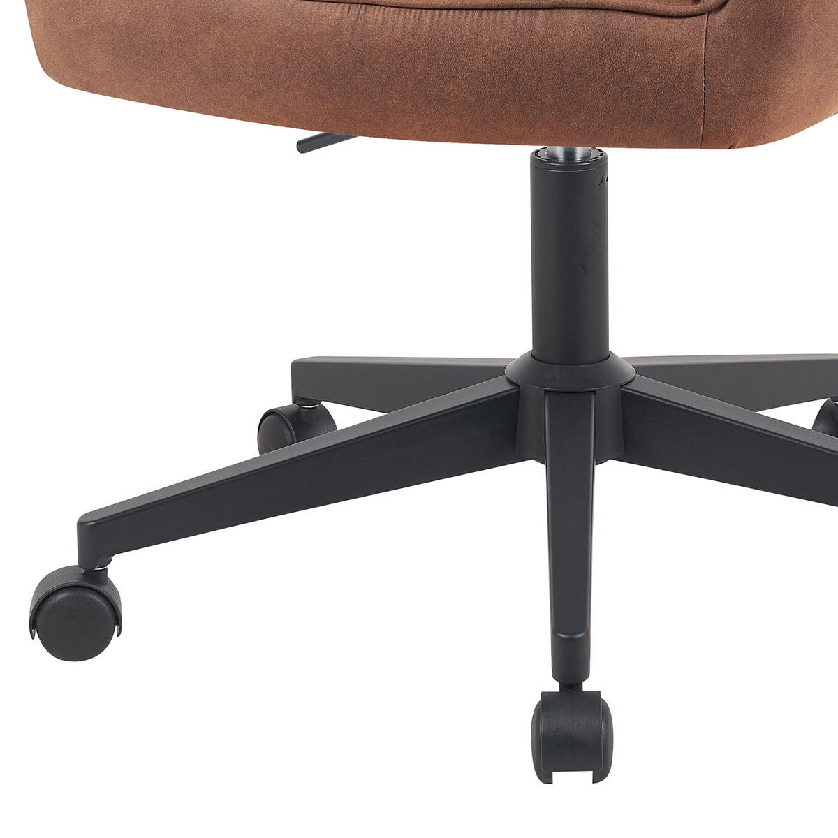BÜROSTUHL Mika-Nika - Schwarz/Braun, Textil/Metall (60/84/65cm) - DUBI Möbel