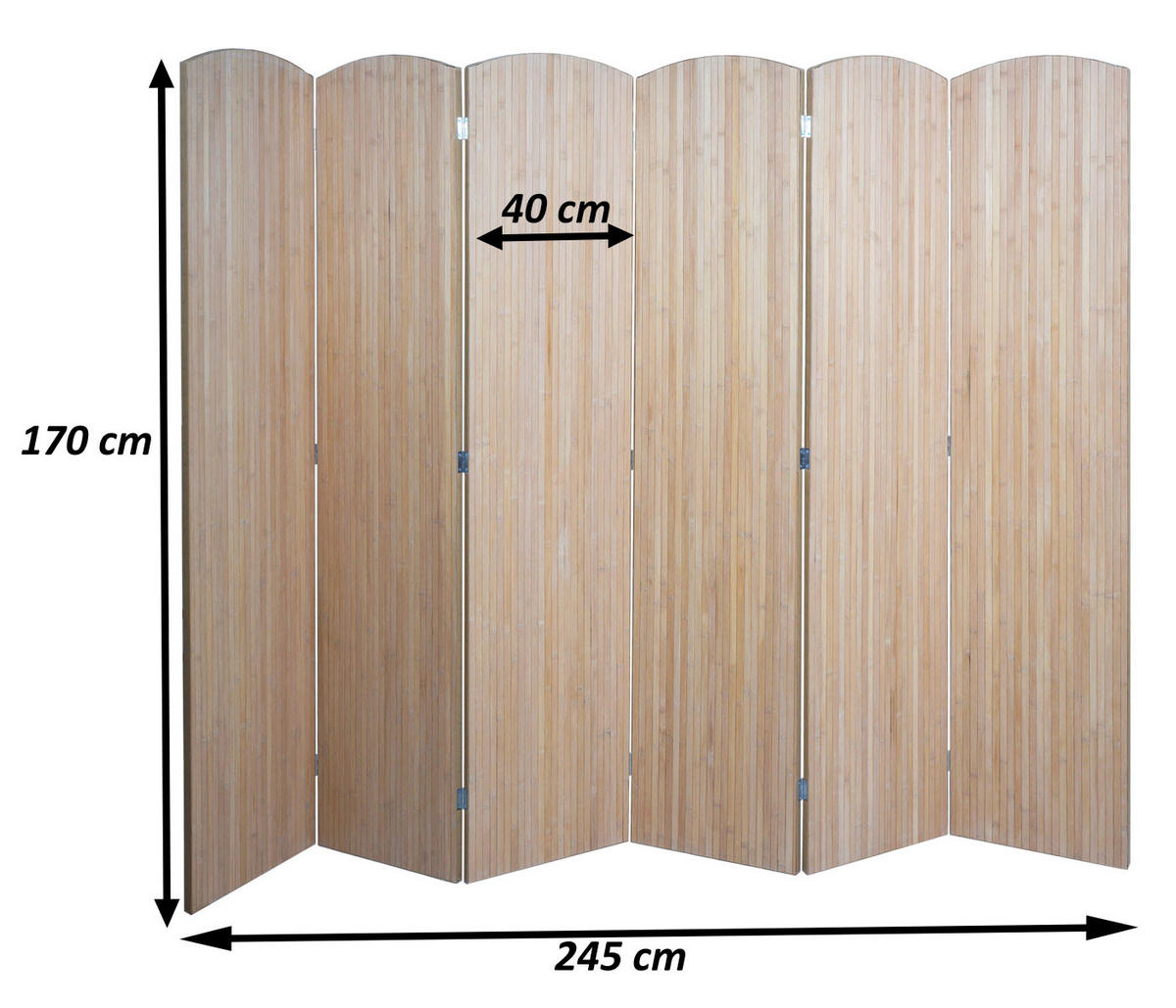PARAVENT Braun - Braun, Holz (245/170/2cm) - MCW