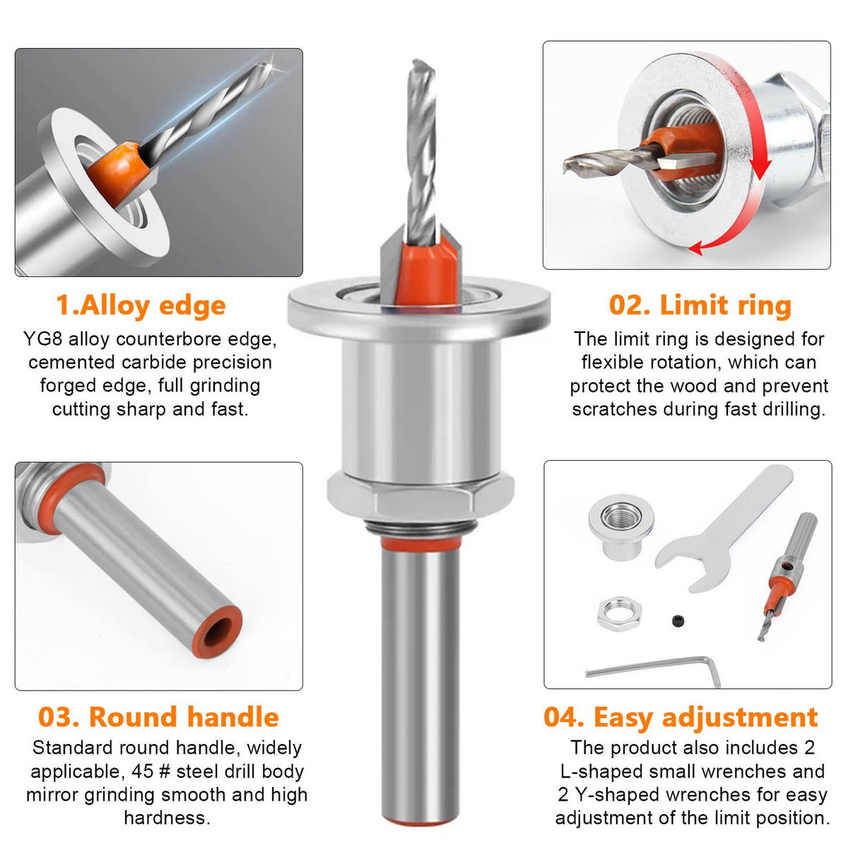 BIT-SATZ，2 Artikel - Silberfarben, Metall (1.5/1.5/7cm) - LIBRATON