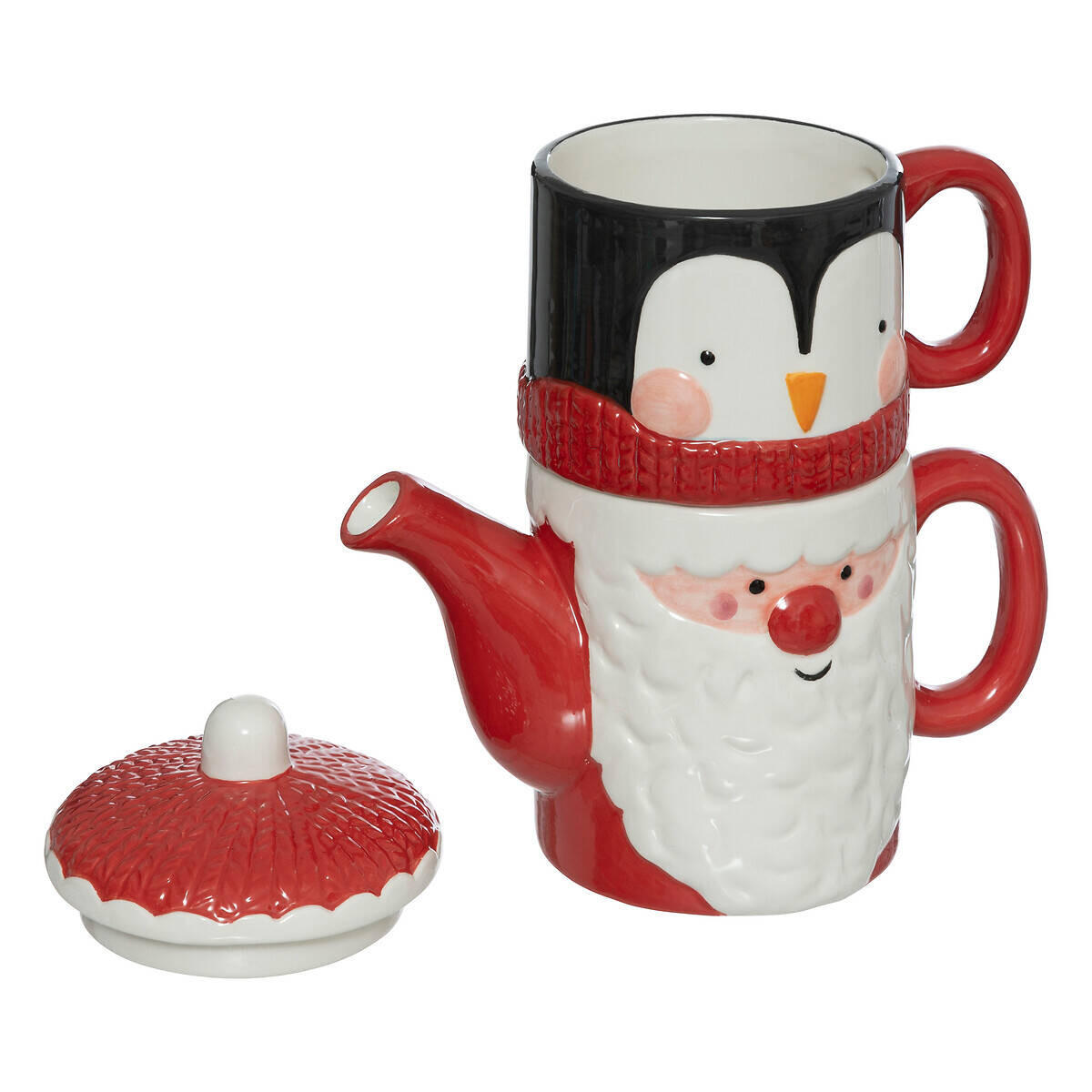 KANNE UND BECHER Weihnachtsmotiv 21 cm - Multicolor, Keramik (400L) - Atmosphera Createur d´interieur