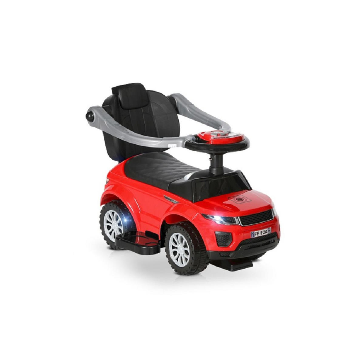 RUTSCHER 3 in 1 Kinderauto Off Road rot Schiebegriff Musik Rückenlehne - Rot, Kunststoff (52/25/35cm) - Lorelli