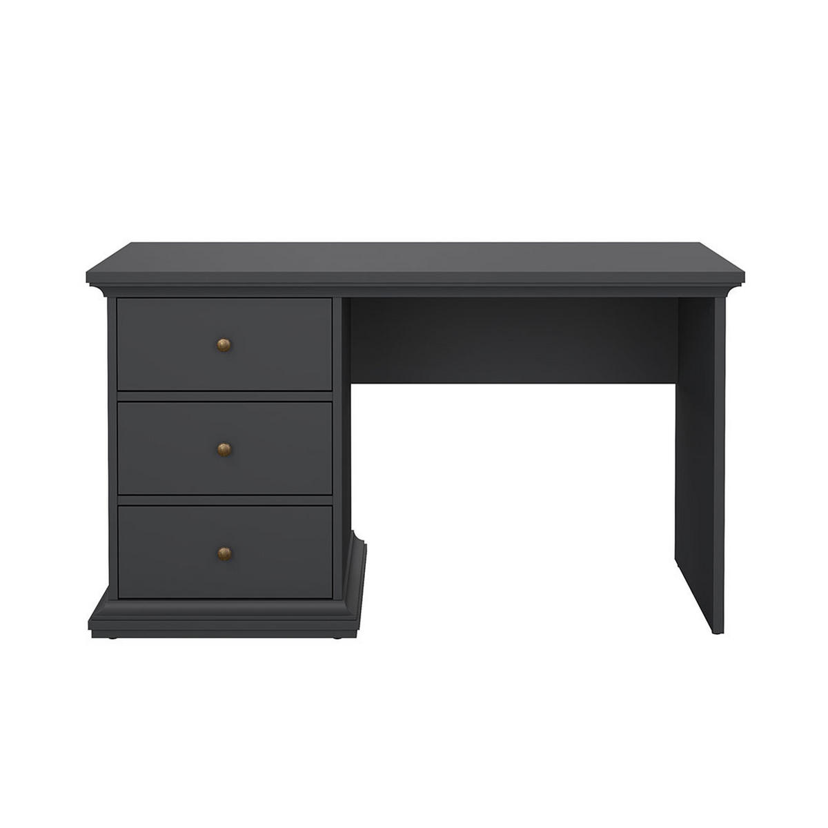 SCHREIBTISCH, Venedig, Grau, Holzwerkstoff, 130 x 62 x 74 cm - Grau, Holzwerkstoff (62/130/74cm) - ebuy24