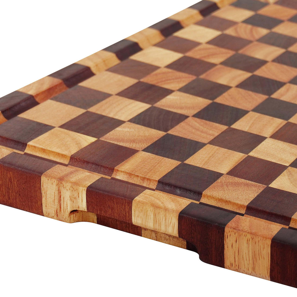 SCHNEIDEBRETT Natur Akazienholz Saftrinne - Multicolor, Holz (30/41cm) - Relaxdays