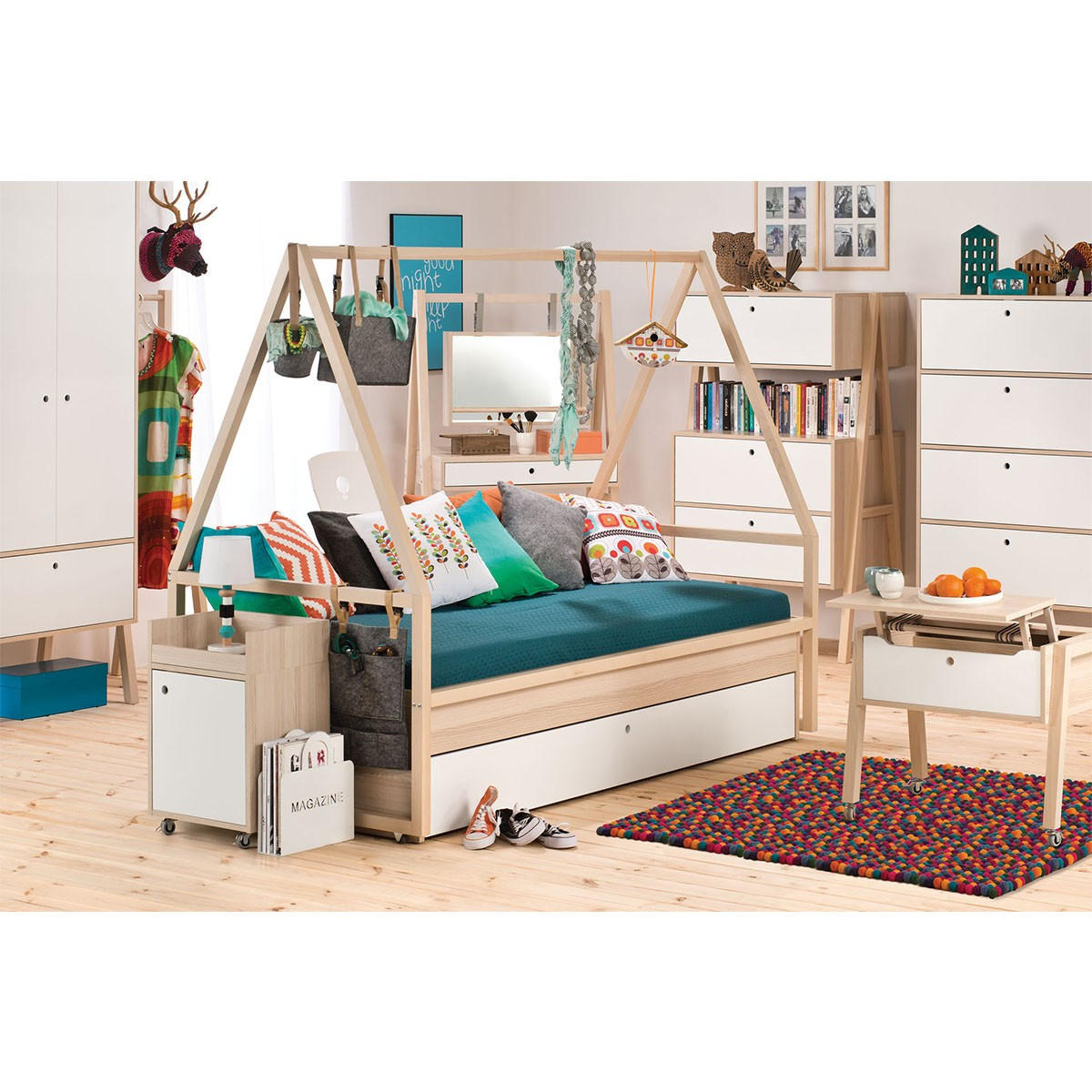 KOMMODE mit 3 Schubladen und 1 Klapptür - SPOT - Braun, Holzwerkstoff (60/150/88cm) - Calicosy