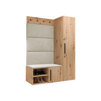 GARDEROBEN-SET Medi II - Beige/Schwarz, Holzwerkstoff/Kunststoff (40/191/50cm) - MIRJAN24