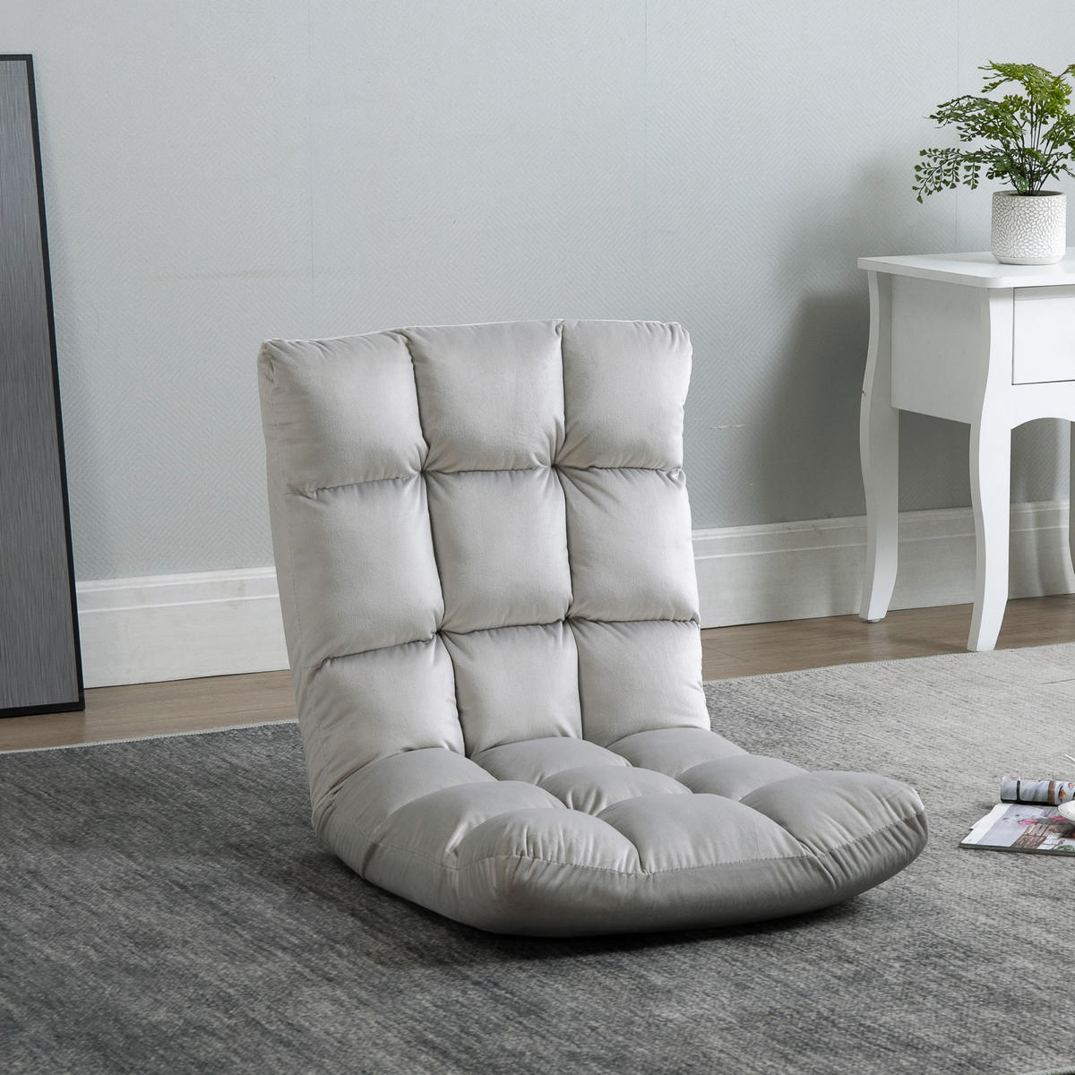 SCHLAFSESSEL DE-13370 Hellgrau - Hellgrau, Textil (55/53/71cm) - ComfortXL