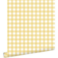 TAPETE Karomuster 50 x 900 cm - Gelb, Papier (50/0.1cm) - ESTAhome