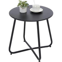 BEISTELLTISCH Metall Schwarz, mit verstellbaren Tischbeinen - Schwarz, Metall (45/45/45cm)