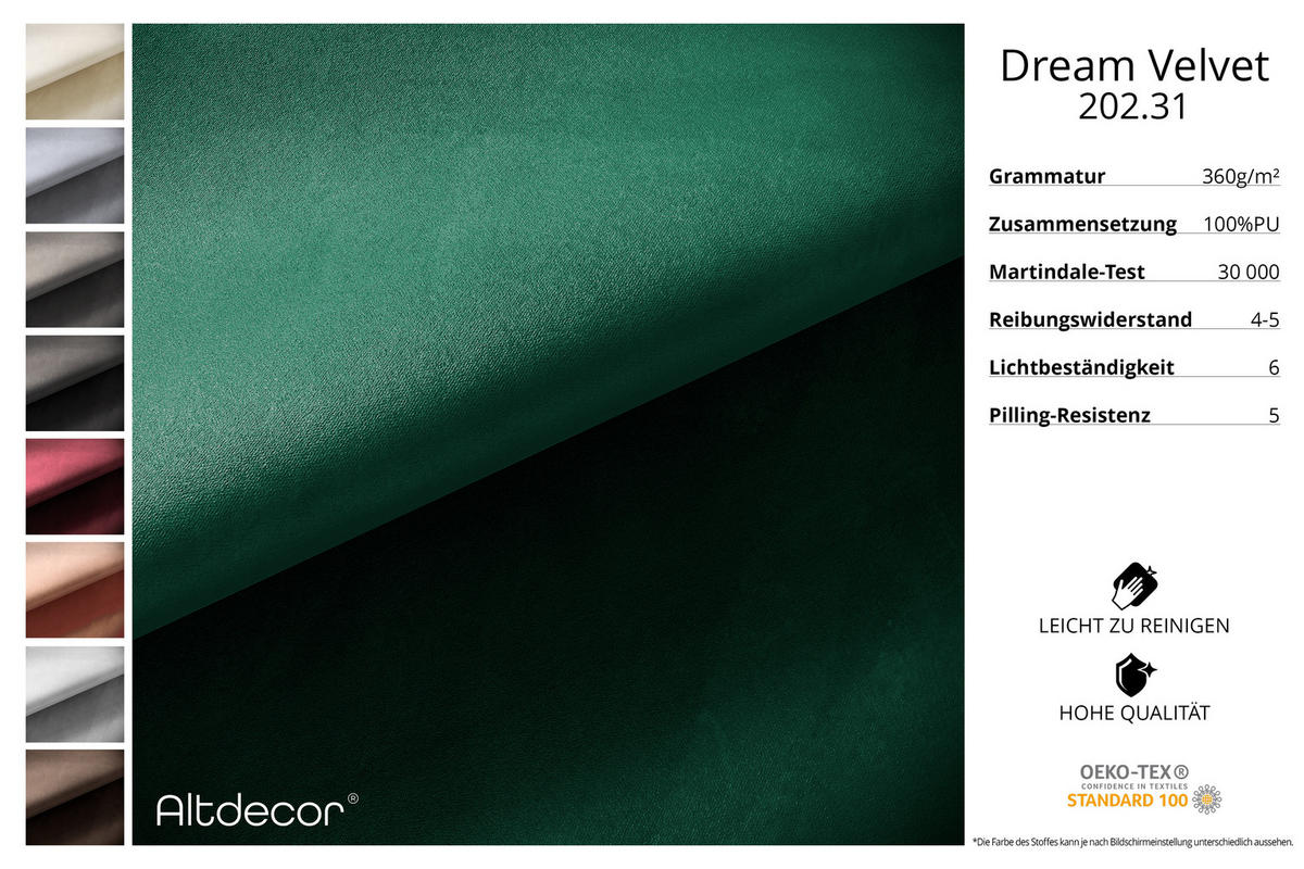 WOHNLANDSCHAFT mit Schlaffunktion und Bettkasten ONESK-U 317x177x72 Dunkelgrün Velours - Dunkelgrün, Holzwerkstoff/Kunststoff (317/72/177cm) - ALTDECOR