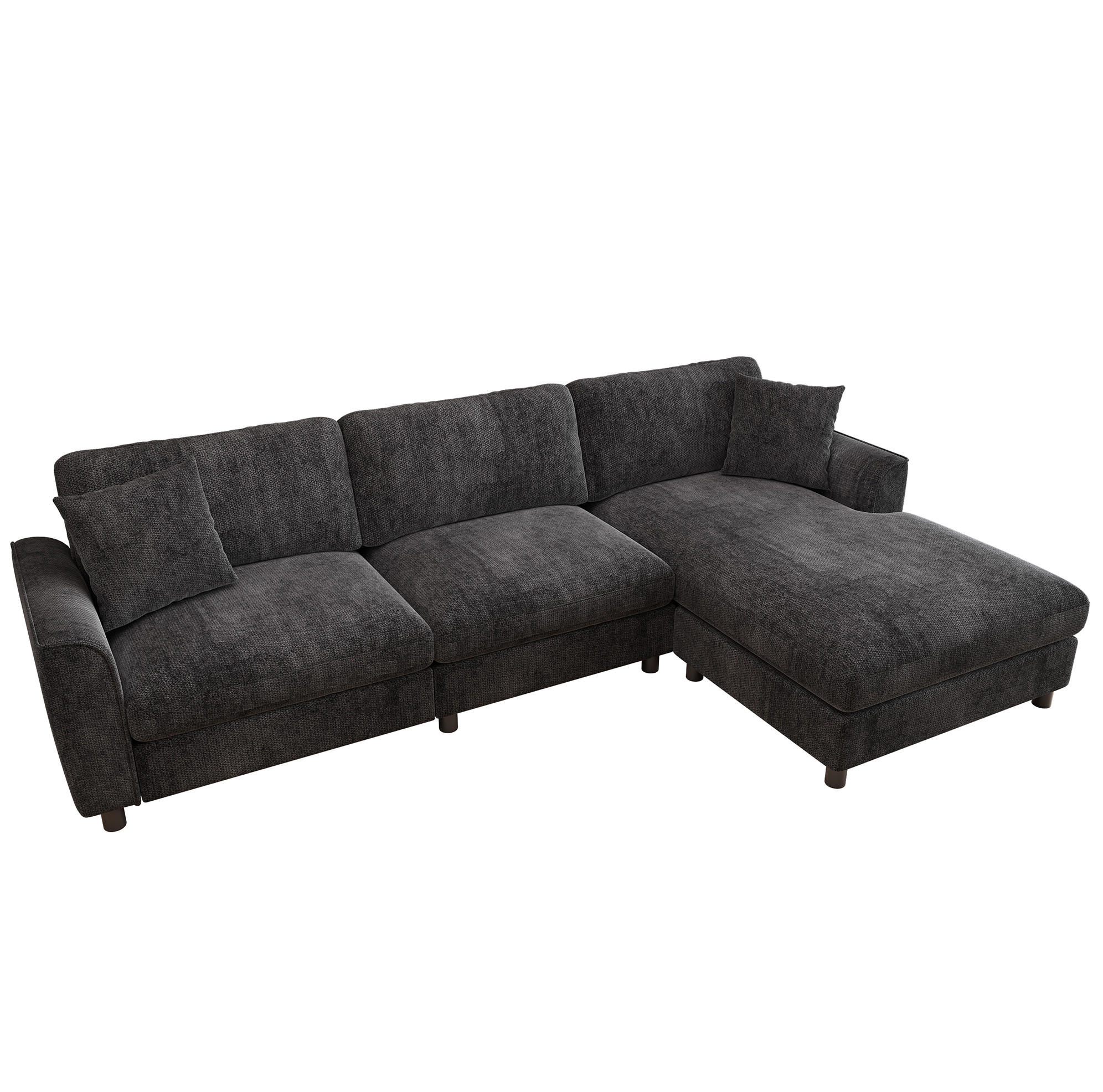 Redom Ecksofa Grau 256x137 cm