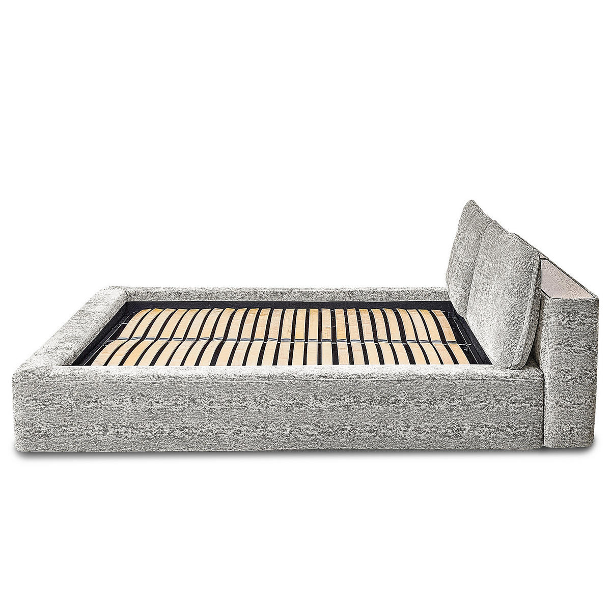 POLSTERBETT - Silberfarben, Textil (160/200cm) - home24