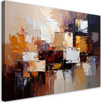 LEINWANDBILD Braune Abstraktion 60x40cm - Beige, Textil (60/40cm) - Feeby