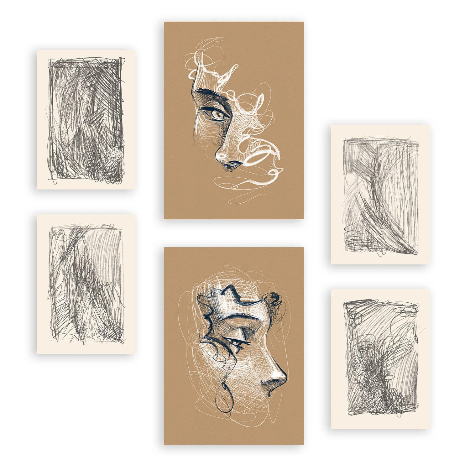 POSTER Set Mit 6 Künste Messen In Weibliche Zusammenfassung A3 & A4 Rahmenlos - Klar, Papier (29/3cm) - Nacnic