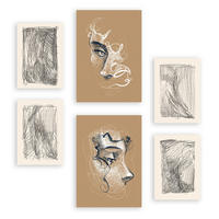 POSTER Set Mit 6 Künste Messen In Weibliche Zusammenfassung A3 & A4 Rahmenlos - Klar, Papier (29/3cm) - Nacnic