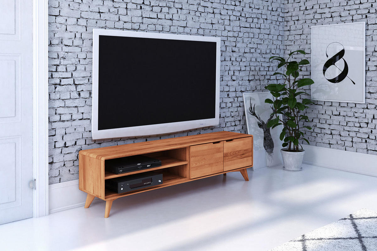 GREG HIFI-SCHRANK Kernbuche - Kernbuche, Holz (180/48/40cm) - byoak