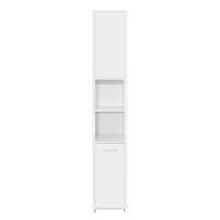 BADEZIMMER Hochschrank weiß - Weiß, Holzwerkstoff (30/190/30cm) - ML-DESIGN