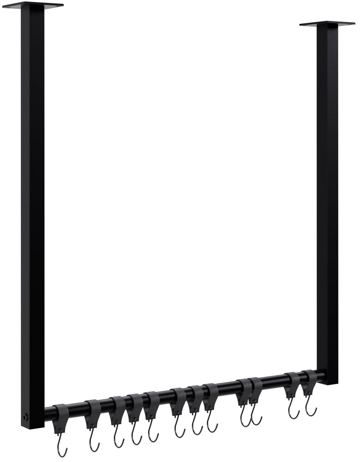KLEIDERSTÄNDER 150x38x120-schwarz-Metall - Schwarz, Metall (60/60/7cm) - CLP