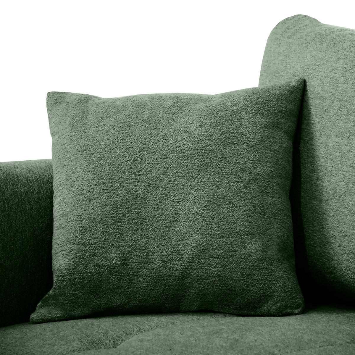 ECKSCHLAFSOFA Dallas mit Bettkasten, 255 cm, Flaschengrün, rechts, Velour-Stoff - Grün, Textil (255/175cm) - Beautysofa