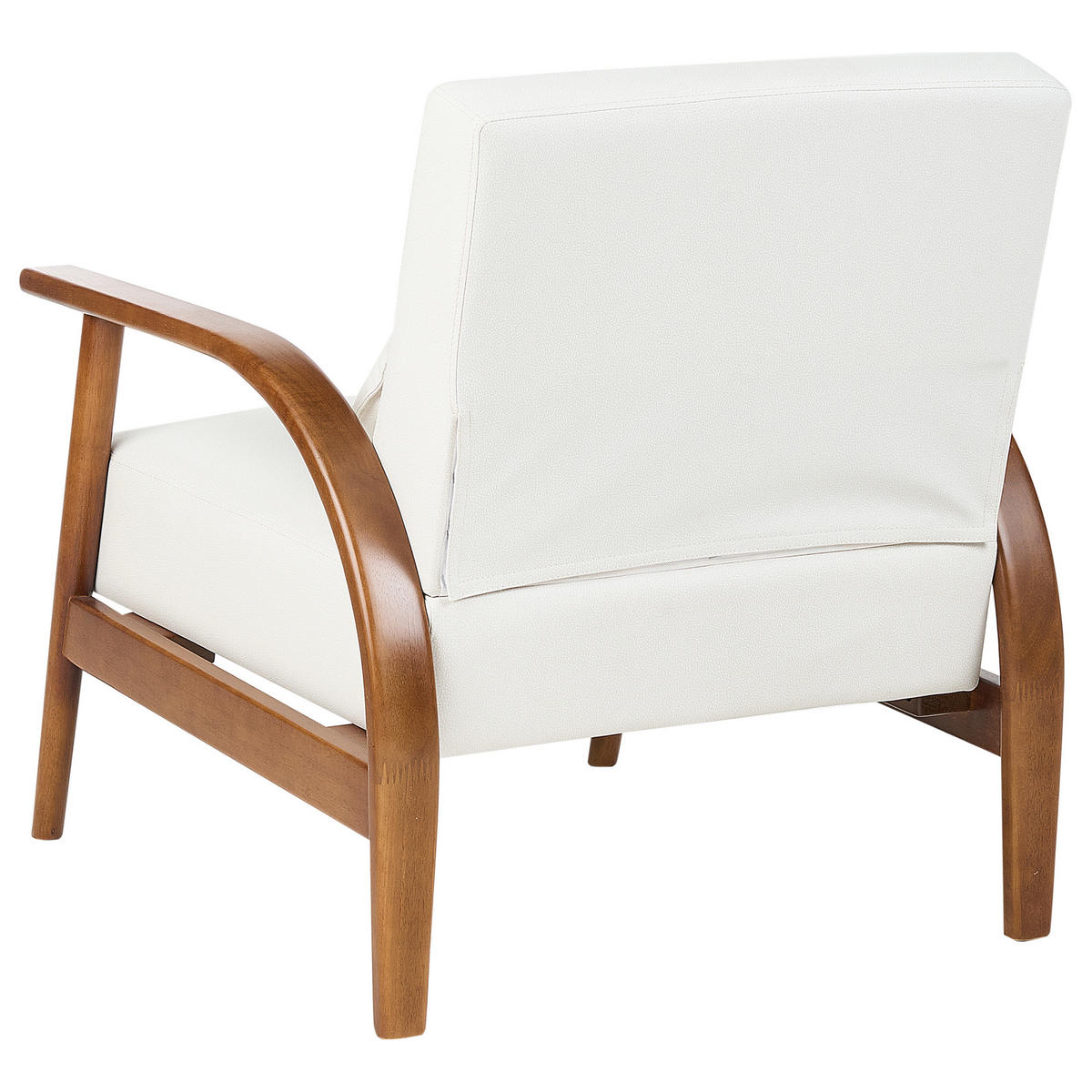 SESSEL Kunstleder Cremeweiß Skara - Dunkelbraun/Weiß, Kunststoff (70/83/88cm) - Beliani