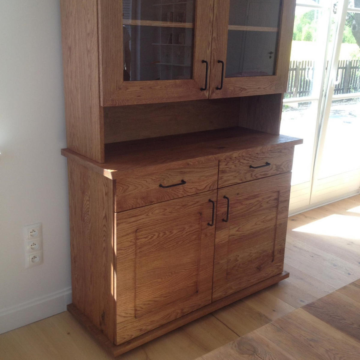 HOLZVITRINE für Wohn- und Esszimmer MONTE - Eichefarben, Holz (120/210/45cm) - Rawood Furniture