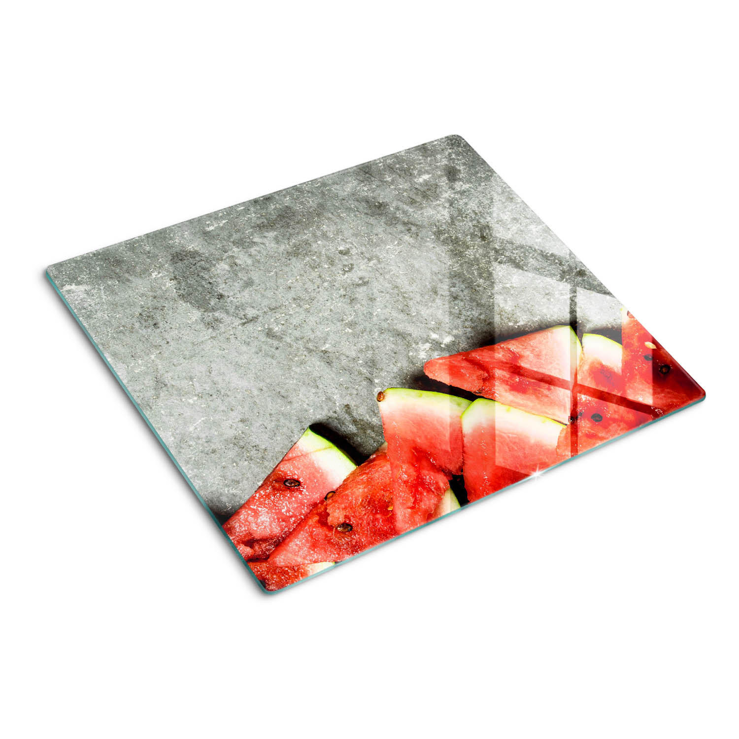 GLASPLATTE 60x52 cm Wassermelone - Rot, Glas (60/0.4/52cm) - TULUP