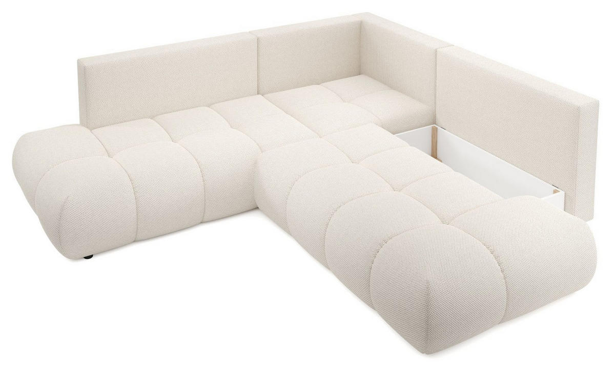 ECKSOFA Ecru SOHI Curio 02 Ausziehbar Mit Schlaffunktion - Ecru, Textil (266.5/266.5cm) - Sepro Meble