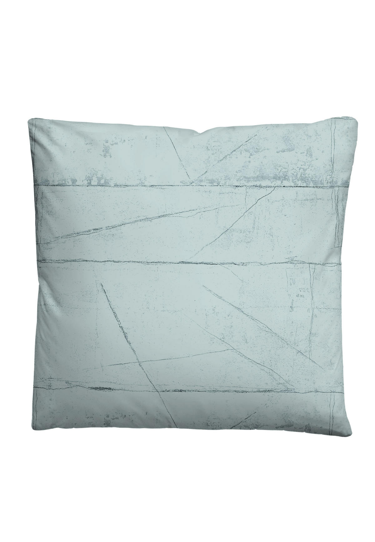BETTWÄSCHE-GARNITUR Satin Wand ciel, 135x200 cm + 80x80 cm - Hellblau, Textil (135/200cm) - biberna