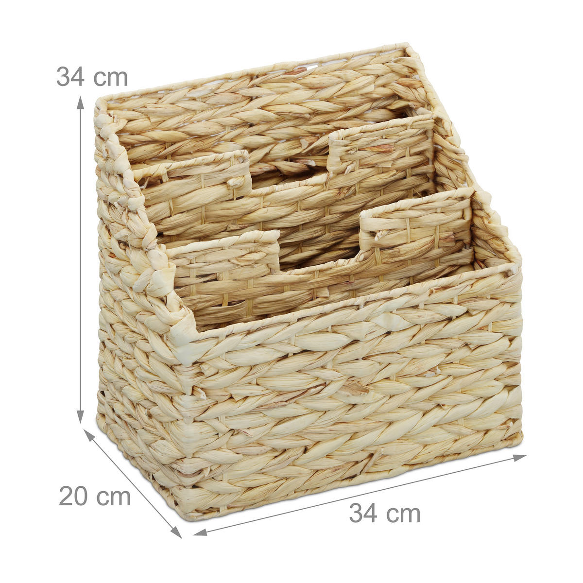 ZEITUNGSSTÄNDER - Hellbraun, Textil/Metall (34/34/20cm) - Relaxdays