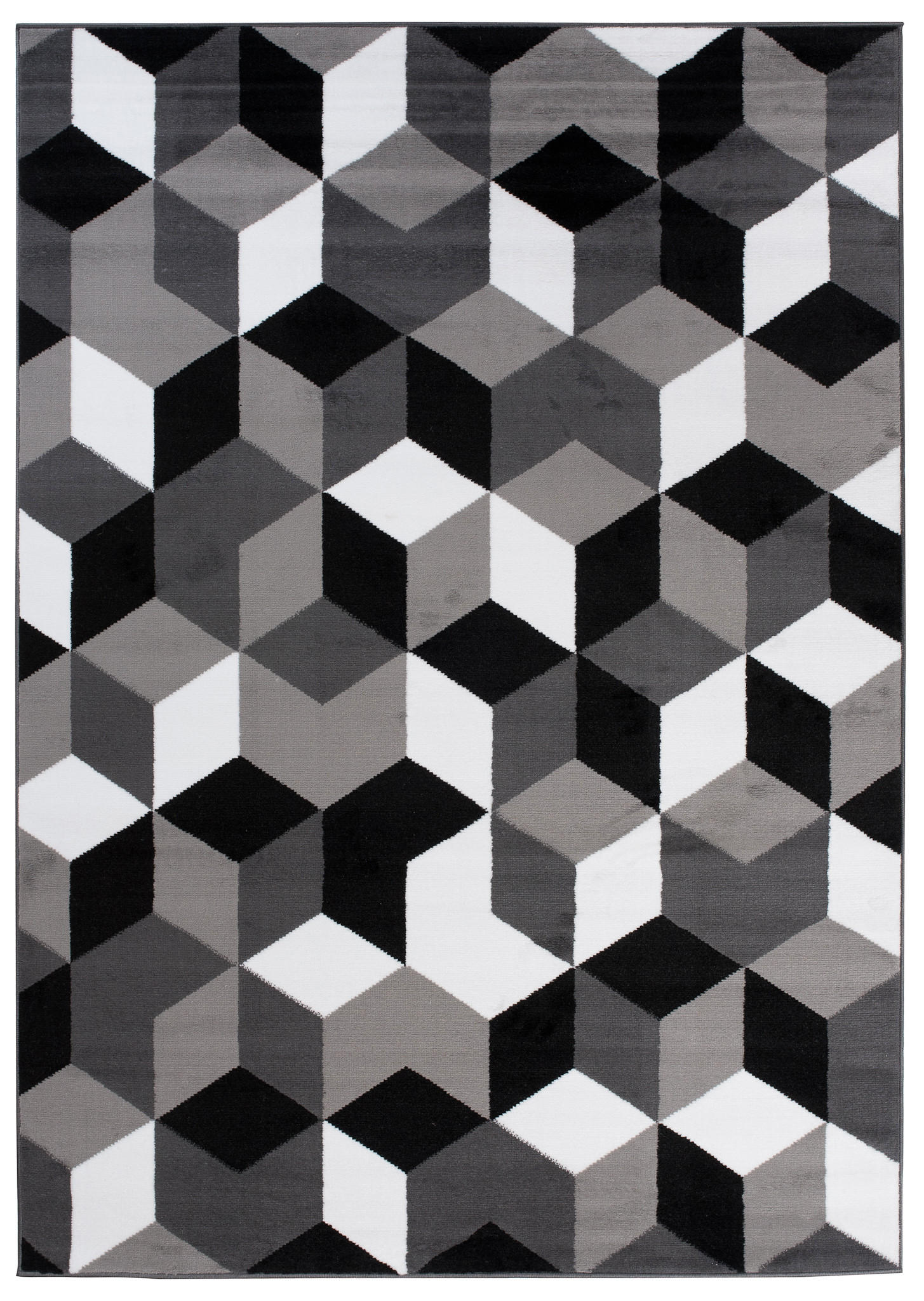 TEPPICH MAYA Dunkelgrau Geometrisch Gitter Figuren 200/300 cm - Dunkelgrau, Textil (200/300cm) - Tapiso
