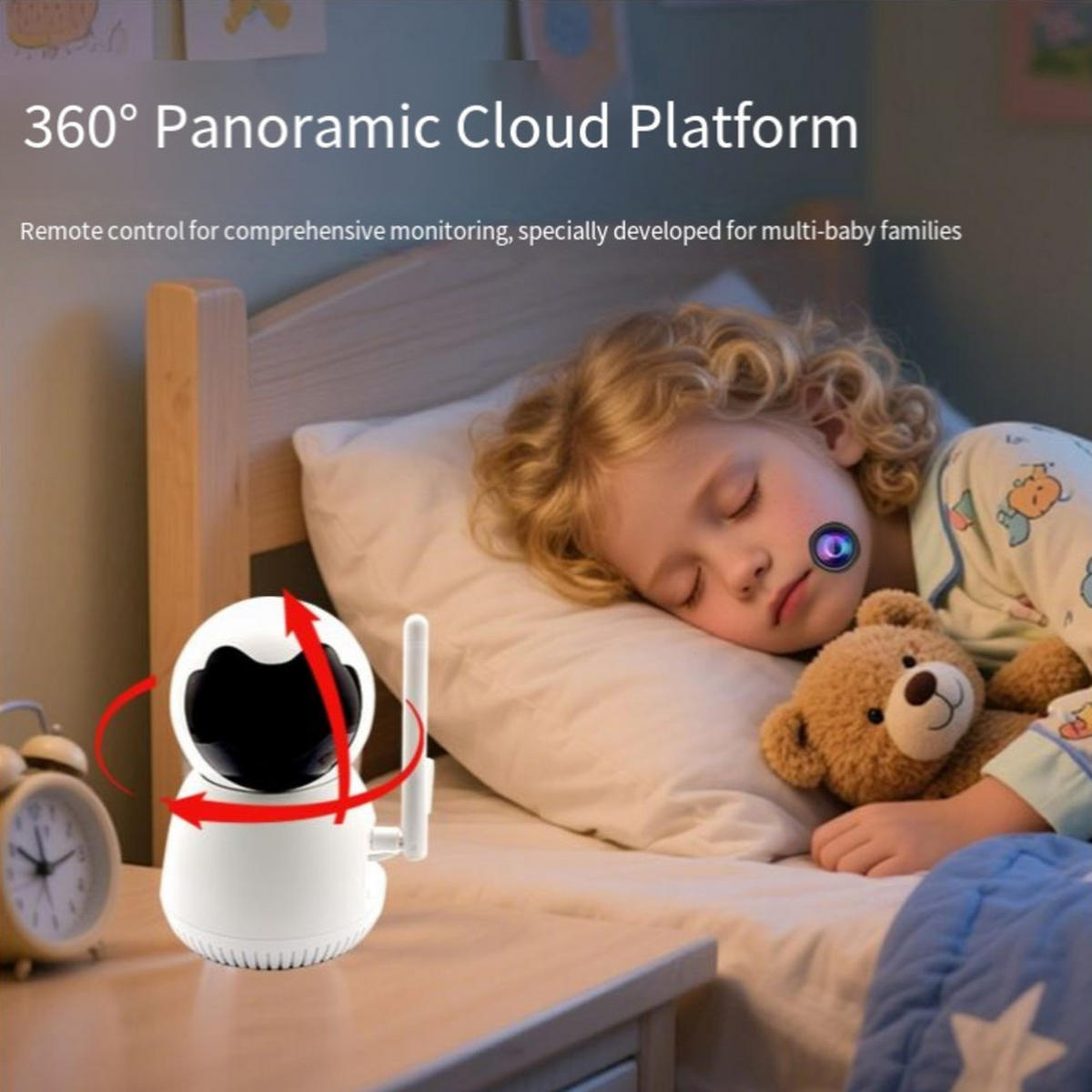 BABYPHONE, HD 720p,USB-Anschluss - Weiß, Kunststoff - Authentics