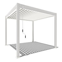PERGOLA Classic Pavillon Terrassenüberdachung Aluminium 3 x 3 M weiß - Weiß, Metall (300/255/300cm) - WEIDE