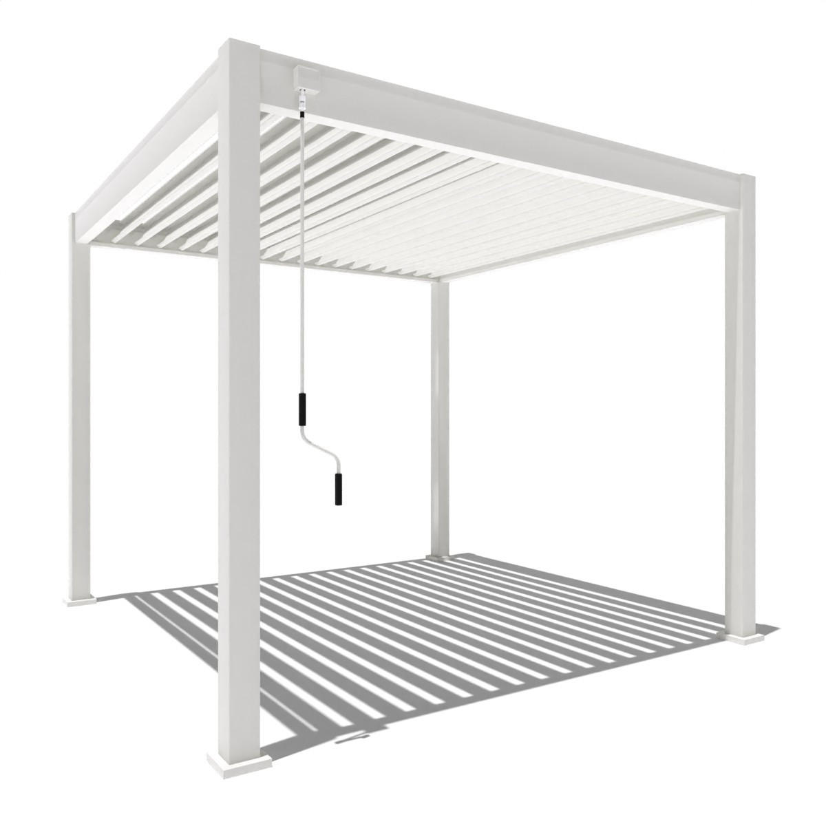 PERGOLA Classic Pavillon Terrassenüberdachung Aluminium 3 x 3 M weiß - Weiß, Metall (300/255/300cm) - WEIDE