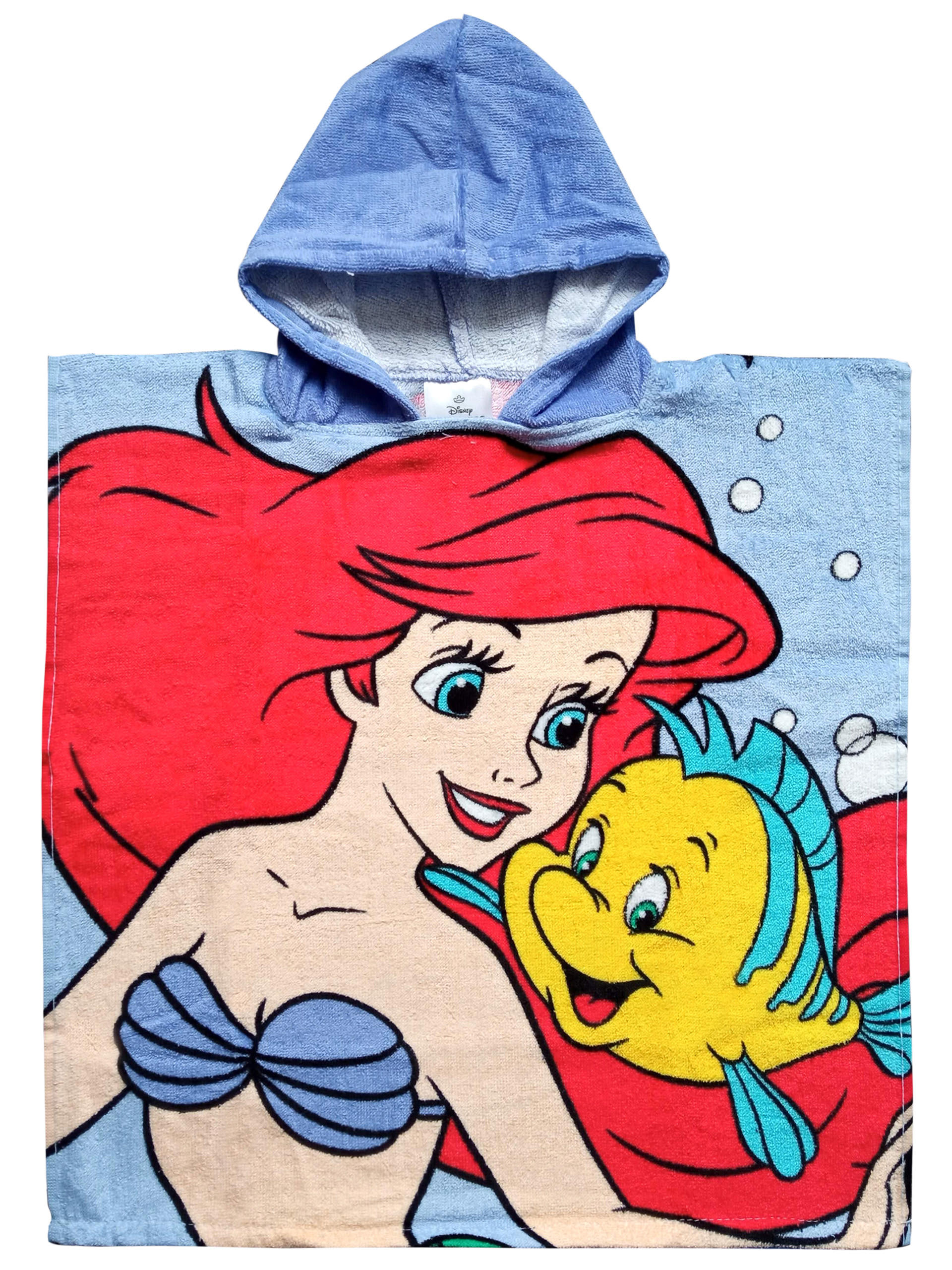 BADEPONCHO Disney Arielle Blau 50 x 100 cm - Blau, Textil (Einheitsgrößenull) - Disney