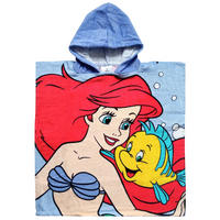 BADEPONCHO Disney Arielle Blau 50 x 100 cm - Blau, Textil (Einheitsgrößenull) - Disney