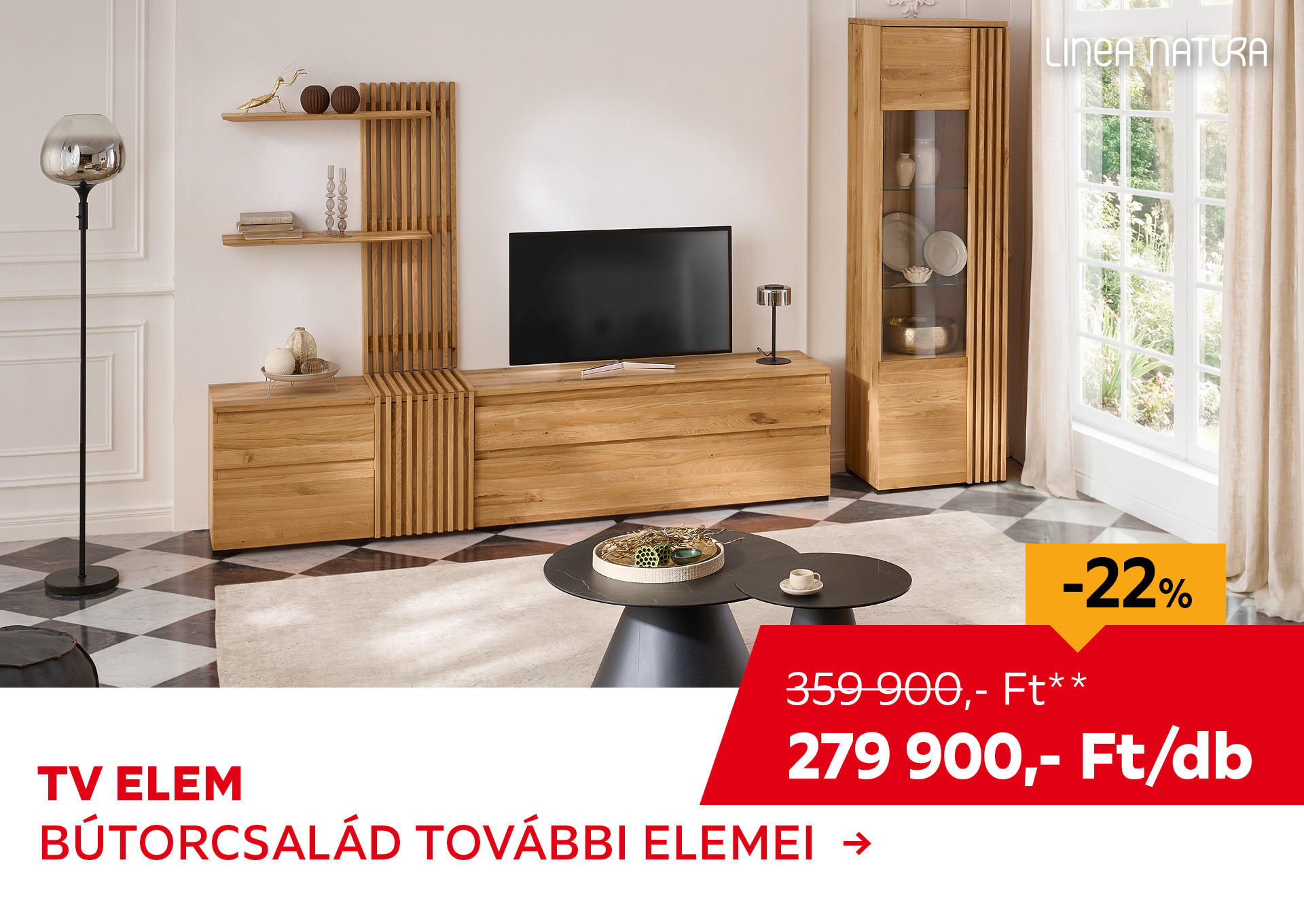 TV ELEM Kiemelt termék 359900 Ft.- helyett 279900 Ft.-