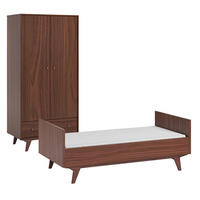 BABYZIMMER 2-teilig Mid Holz - Braun, Holzwerkstoff (144/90/75cm) - Petits-meubles