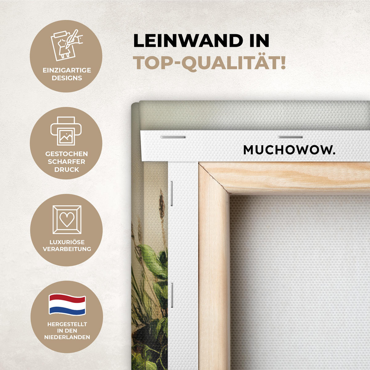 LEINWANDBILD Stilleben - Kräuter - Gewürze - Früchte - Farbenfroh 40x30 cm - Grün, Textil (40/30cm) - MuchoWow