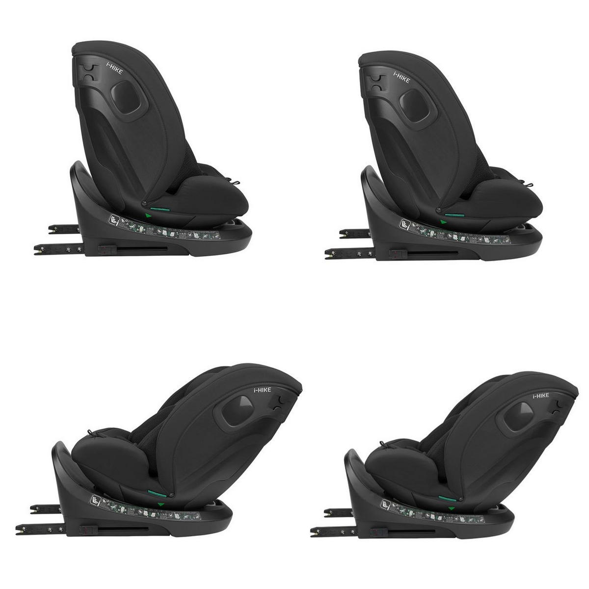 KINDERSITZ i-Size i-Hike schwarz (40-150 cm) Isofix, 360° drehbar, verstellbar - Schwarz, Kunststoff (44/58/53cm) - Kikka boo