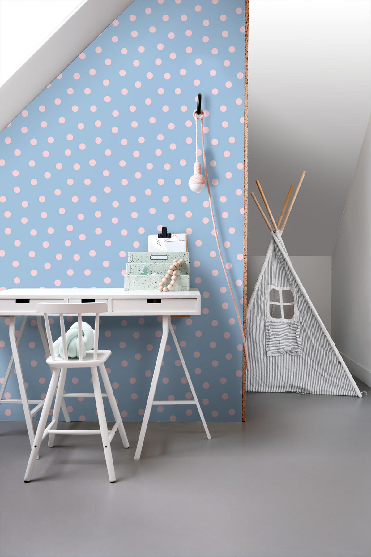 TAPETE Punkte 50 x 900 cm - Pink, Papier (50/0.1cm) - ESTAhome