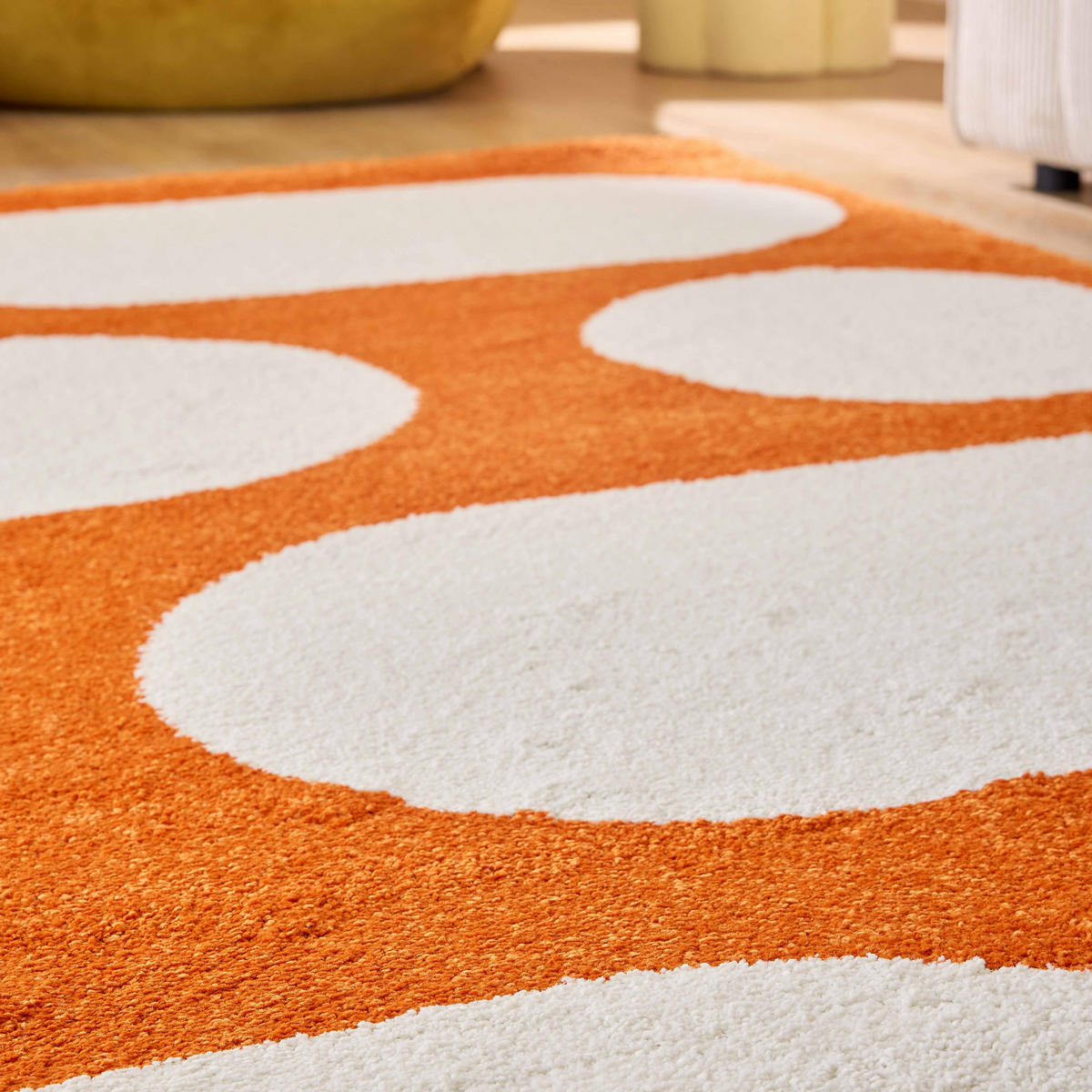 TEPPICH vintage geometrischer orange Groovy 160x230 cm - Orange, Textil (160/230cm) - Nazar Rugs
