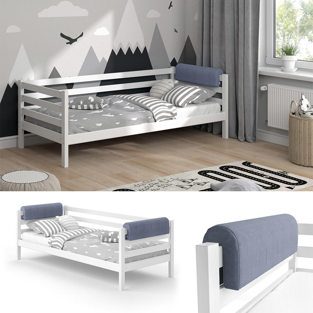 BETTUMRANDUNG FÜR KINDER Grau 70 x 20 cm - Grau, Textil (70/20/14cm) - VitaliSpa