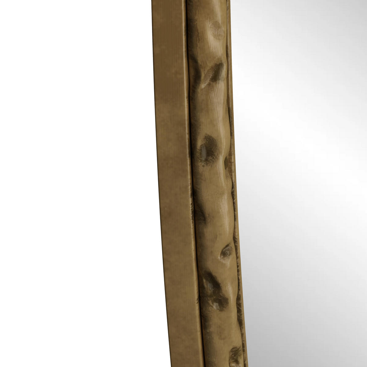 WANDSPIEGEL 61x2.5x91 cm Gold aus Eisen & gehärtetem Glas mit Bogen-Design - Goldfarben, Glas (2.5/91/61cm) - Modfu