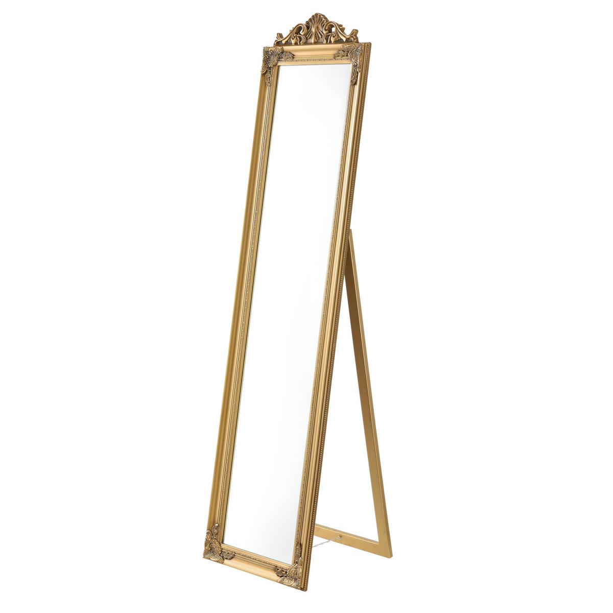STANDSPIEGEL Arezzo - Goldfarben, Glas/Holz (28.5/160/140cm) - [en.casa]