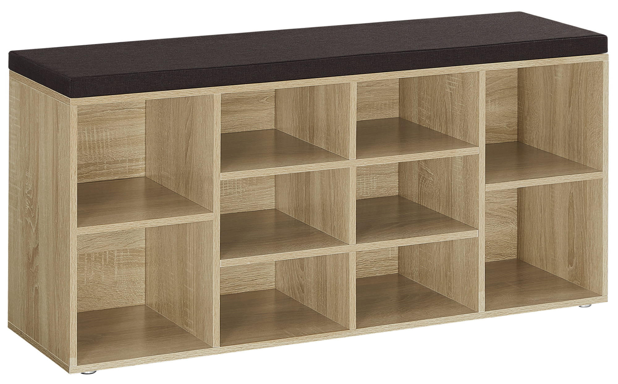 SCHUHSCHRANK, sonoma-eiche/dunkelbraun - Braun, Holzwerkstoff (104/48/30cm) - A2A Home