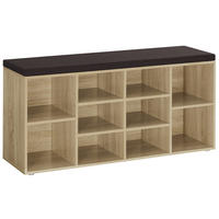 SCHUHSCHRANK, sonoma-eiche/dunkelbraun - Braun, Holzwerkstoff (104/48/30cm) - A2A Home